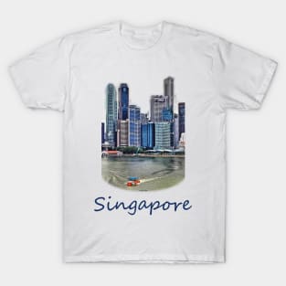 Amphibious Vehicle in front of Singapore Skyline T-Shirt